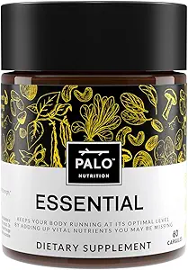 PALO Essential+ Multivitamine rituelle quotidienne avec des vitamines D3, K2 (sous forme de MK7), B12, E, Folate, Minéraux Boron et Magnésium et plus (60 capsules, 2 mois d'approvisionnement)