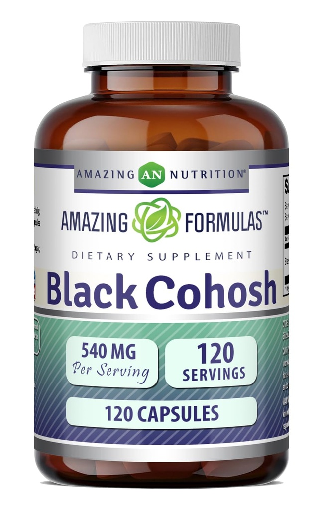Formules étonnantes Supplément de Cohosh Noir: 540 Mg par service.