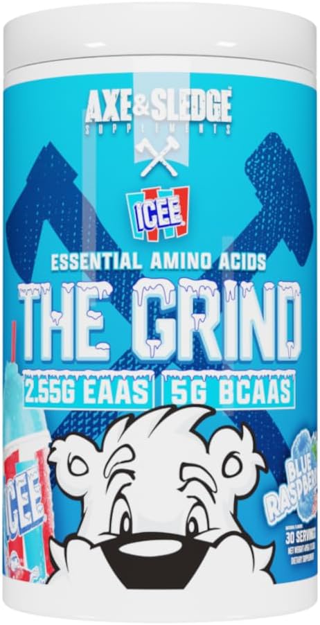 Acides aminés essentiels de grind, acides aminés à chaîne ramifiée, 30 portions (framboise bleue de l'ICEE)