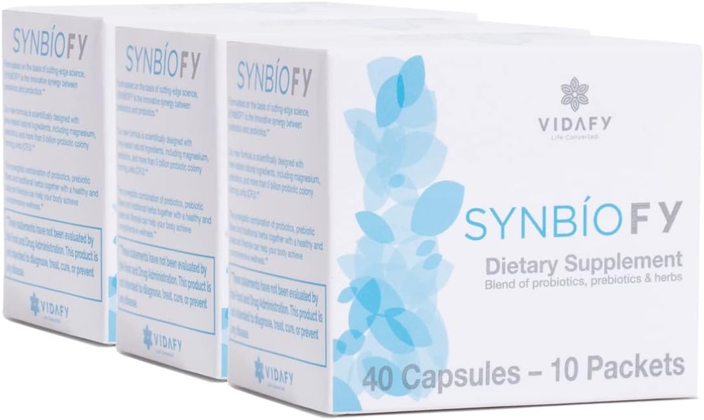 Synbiofy - 3 boîtes (120 capsules) Suppléments naturels