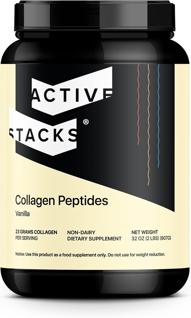 Collagène Peptides Protéines Poudre, Vanille - Soutient la santé des cheveux, de la peau, des os et des articulations pour les hommes et les femmes - Collagène hydrolysé de type 1 et 3 facile à mélanger de boeuf gras, 2 livres