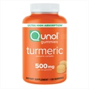 Gummies turcumées Qunol, Gummy avec 500mg Curcumine curcumine, Supplément de soutien mixte, Curcumine tumérique ultra haute absorption, végétalien, sans gluten, 2 mois d'approvisionnement, 120 comtes