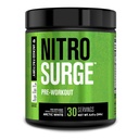 Supplément de pré-entraînement Jacked Factory NITROSURGE - Énergie sans fin, gains de force instantanés, accent clair, pompes intenses - NO Booster et puissant pré-entraînement Poudre d'énergie - 30 portions, blanc arctique