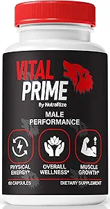 Vital Prime pour les hommes, Mélange original Vital Prime officiel, Ingrédients naturels pour soutenir la performance masculine, Formule Premium pour l'endurance et l'endurance, VitalPrime Complex Review (60 capsules)