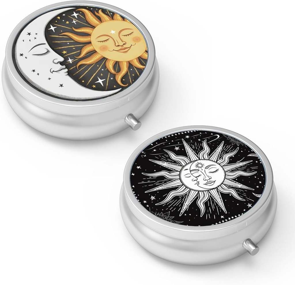 Pill Box 3 Compartiment petit cas de pilule, Portable pour Pocket ou Purse Pill Organizer Porte-conteneur Pill pour tenir les vitamines, médicaments, huile de poisson et suppléments(2PCS)