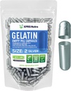 XPRS Nutra Taille 2 Capsules vides - 100 Compte Capsules de gélatine vides - Pills Bricolage Capsule Remplissage - Pure Pilule Gel Caps pour Do-It-Youlf Suppléments (Argent)