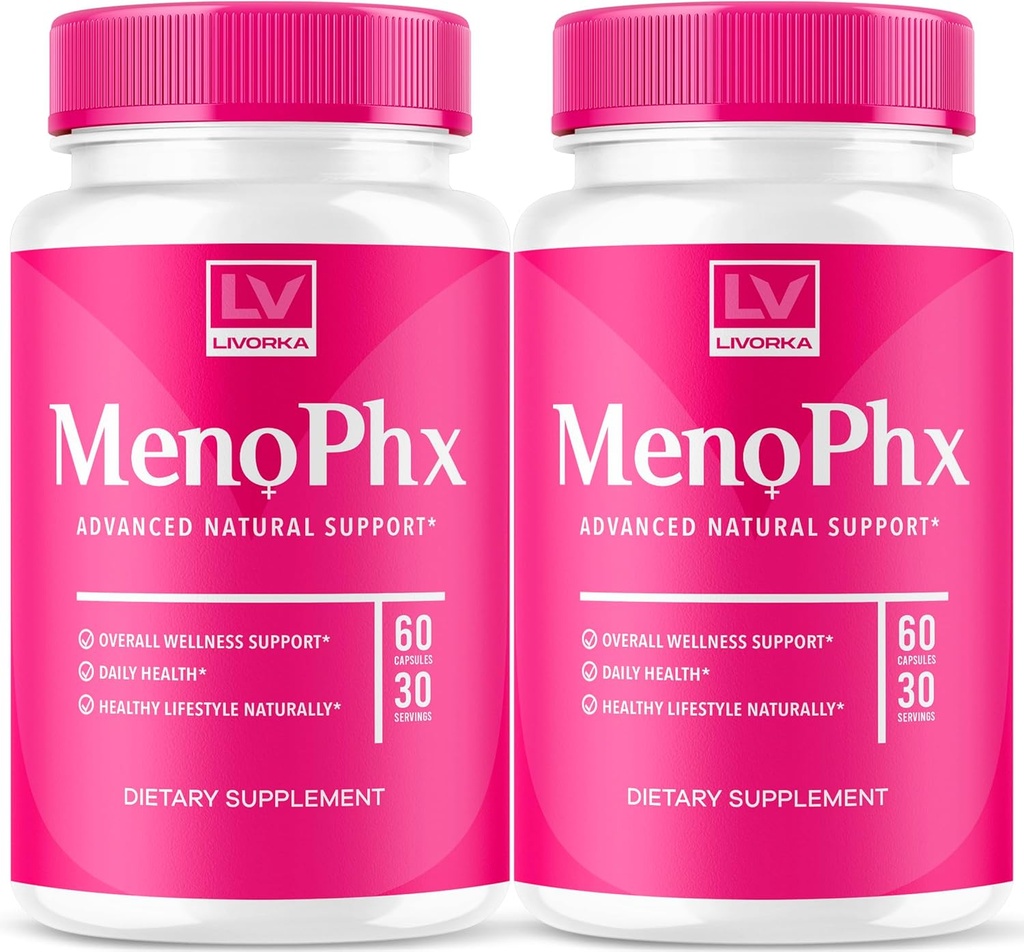 LIVORKA (2 Pack) MenoPhx, MenoPhx, MenoPhx Capsule, MenoPhx Detox, Meno PHX, PHX Meno, MenoPhnx (120 Capsules)