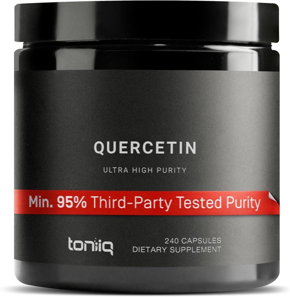 Toniiq Ultra Haute Pureté Quercetine Capsules - 95%+ Hautement purifié et biodisponible - 1000mg par portion - 240 Capsules Supplément Quercetin