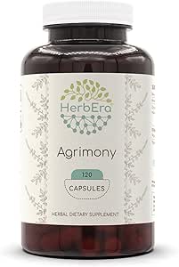 HerbEra Agrimony 120 Capsules, 400 mg, Agrimony (Agrimonia Eupatoria) Dried Herb (120 Capsules)