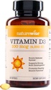 NatureWise Vitamine D3 4000iu (100 mcg) 1 an d'approvisionnement pour le soutien immunitaire, la fonction musculaire saine et la santé des os - Non-OGM, sans gluten dans l'huile d'olive vierge extra biologique, (Mini Softgel), 360 comte