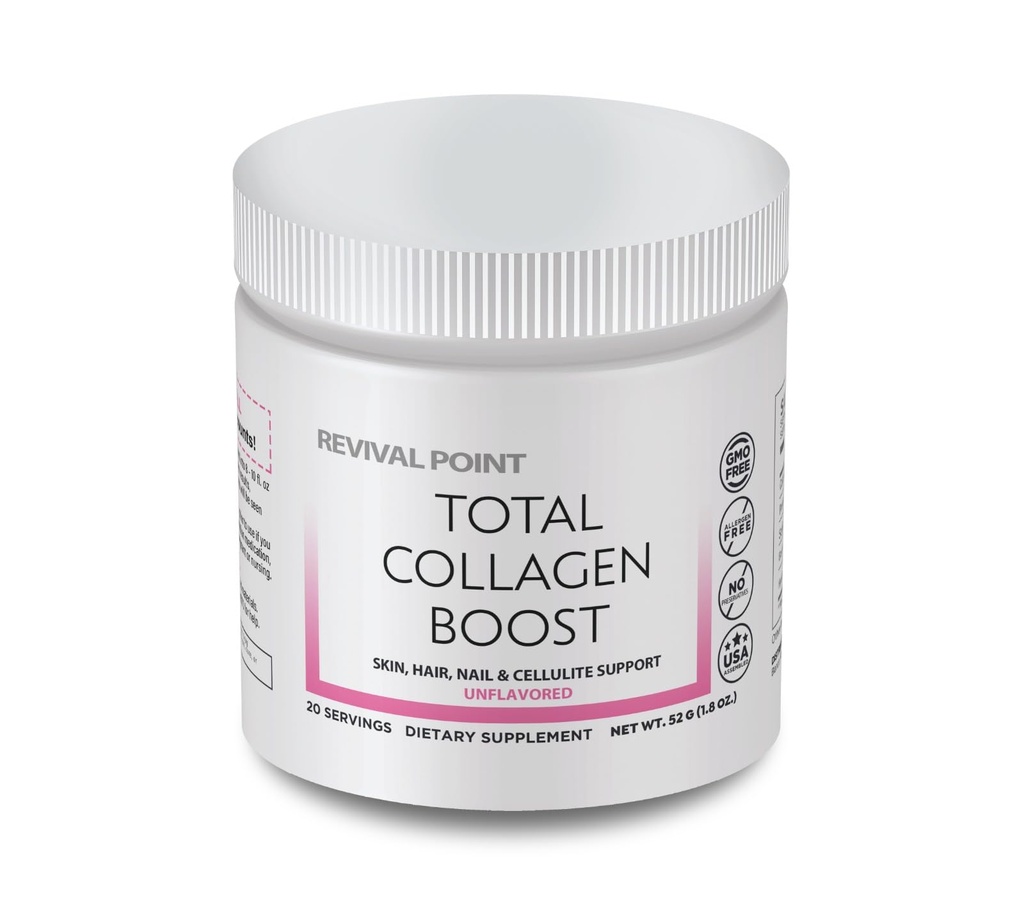Total Collagène Boost avec Verisol® Bioactive Collagène Peptides Poudre, acide hyaluronique et collagène marin