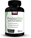 FACTEUR DE FORCE ProbioSlim Weight Loss Essentials Complet quotidien Digestion santé et perte de poids Probiotique Supplément pour les femmes et les hommes avec électrolytes et extrait de thé vert, 120 Capsules