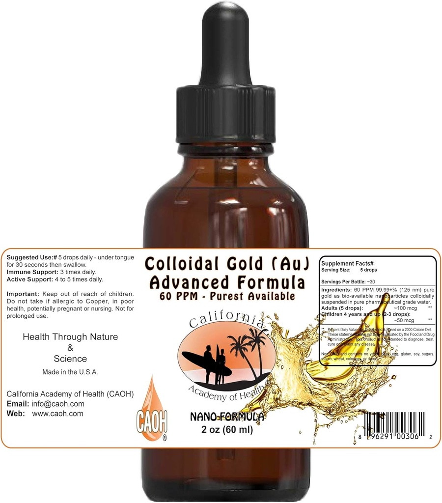 Coloïdal Gold Au 2 oz de CAOH