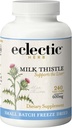 Herbe éclectique - Gel Premium Capsules de chardon séché au lait , supplément alimentaire , Détox, nettoyage + entretien , naturel , non-OGM , végétalien (240 CT , 600 mg)