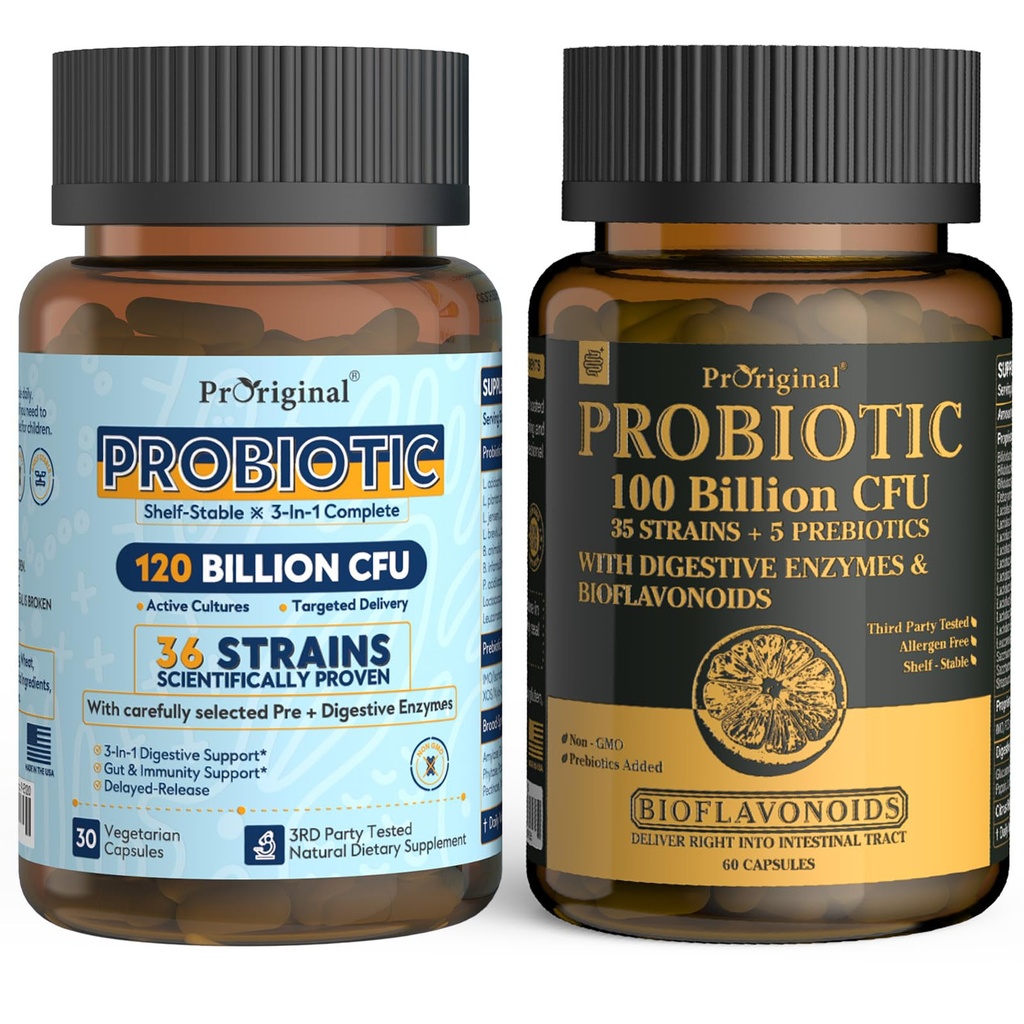 Probiotique 100 milliards UFC + 120 milliards UFC pour la santé gustative et digestive, supplément probiotique à l'acide végane