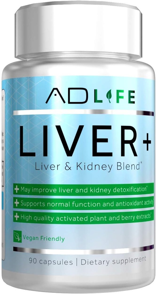 Projet AD Liver+ Liver Cleanse & Detox, Supplément foie (90 capsules)