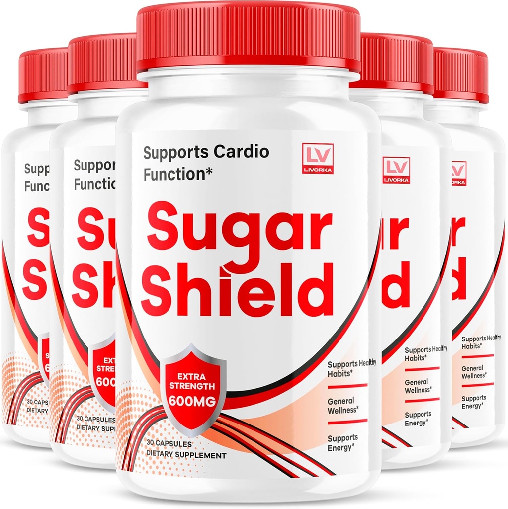 (5 Pack) Sugar Shield, Sugar Shield Blood Support, Sugar Shield Pills, Sugar Shield Capsules, Sugar Shield All Natural, SugarShield, Sugar Shield Advanced Formula, Sugar Shield Reviews, 150 Capsules