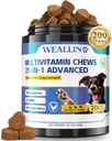 Vitamines de chien - 25-en-1 Vitamines de chien et suppléments Multivitamine avec Probiotiques Glucosamine Omega-3 Puppy Multivitamine Chewable for Coat, Heart, HIPS & Joints, Digestion & système immunitaire 200pcs