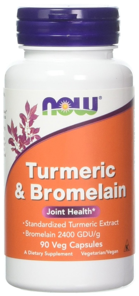 Nourriture Turcuma & Bromélain, 90 Capsule végétale (2 Pack)