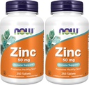 MAINTENANT Suppléments, zinc (gluconate de zinc) 50 mg, soutient les fonctions enzymatiques*, support immunitaire*, 250 comprimés (paquet de 2)