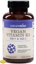 NatureWise Vitamin K2 600mcg Supplement with MK-7 100mcg & MK-4 500mcg - Enhanced Bioavailable Formula - K Complex for Bone and Heart Health - Vegan, Gluten Free, Non-GMO -180 Softgels[6-Month Supply]