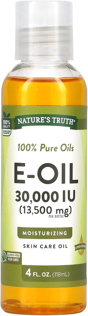 La vérité de la nature Vitamine E huile liquide, 4 fluides Ounce (paquet de 3)