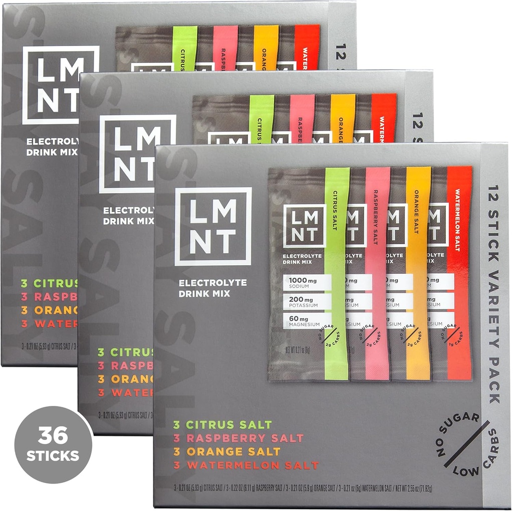 LMNT Zero Sugar Electrolytes - Lot de variétés Mélange de boissons