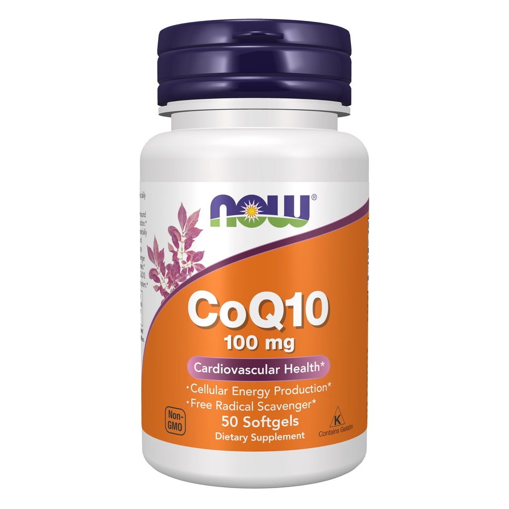 MAINTENANT Suppléments, CoQ10 (Coenzyme Q10) 100 mg, Classe pharmaceutique, Santé cardiovasculaire*, 50 Softgels