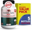 Wellary Max Ménopause Supplément de soutien, 40 milliards de CFU Probiotic Blend, 90 capsules (5)
