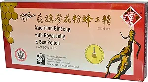 Prince de la Paix Ginseng américain avec Royal Jelly et Bee Pollen 100cc comte (10x 10cc)