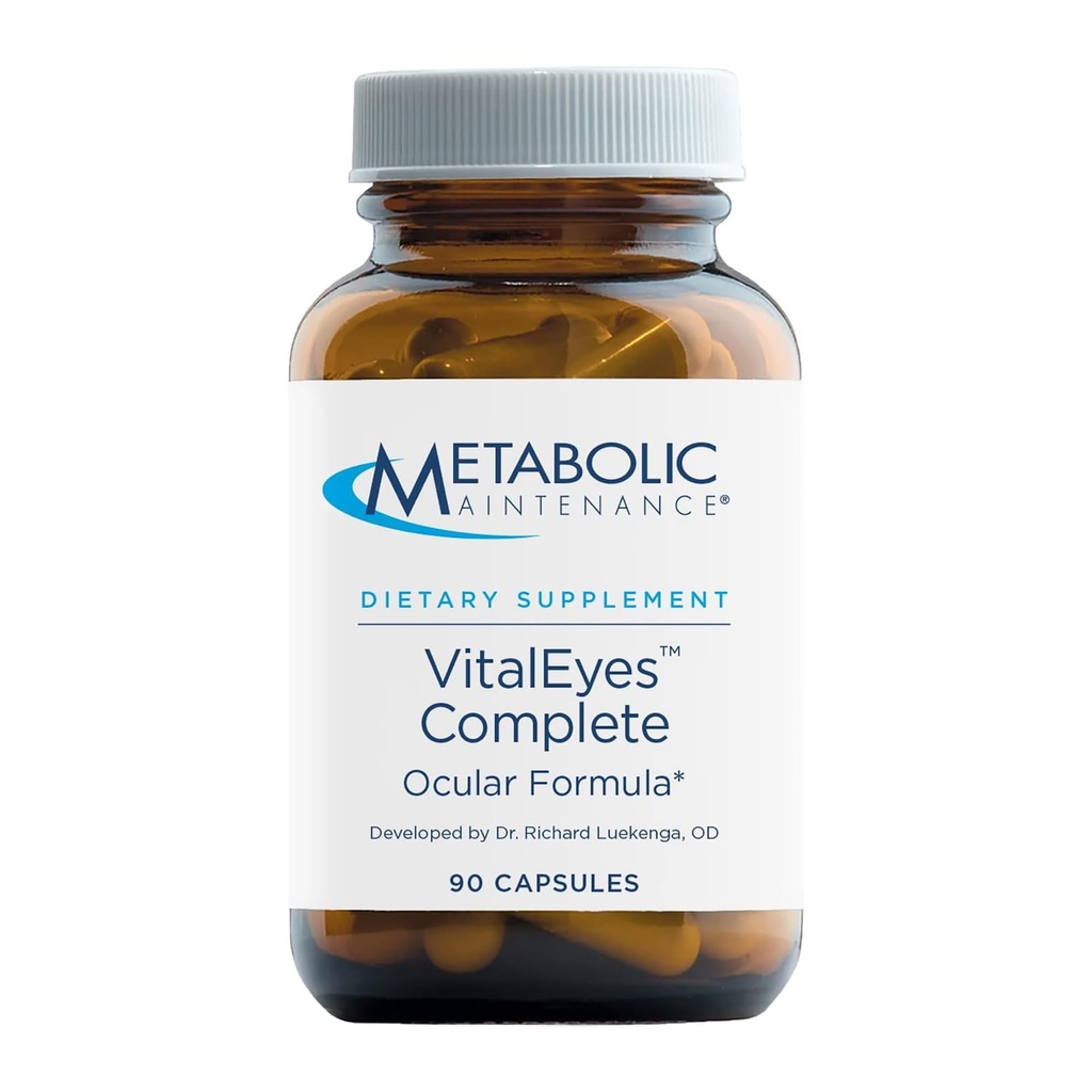 Entretien métabolique Yeux vitaux Complet - Soutien oculaire Multivitamine avec Lutéine + Zeaxanthine (90 Capsules)