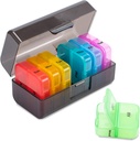 Organisateur hebdomadaire de pilules Zoksi 2 fois par jour, Black 7 Day Pm Pill Box, Daily Am Pm Pill Organisateur 7 jours, Portable Vitamine Pill Case, Weekly Pill Box for Fish Oils, Vitamine, Supplément