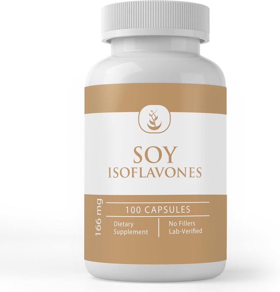 Ingrédients originaux purs Isoflavones de soja, (100 capsules) Toujours purs, sans additifs ou remplissages, laboratoire vérifié