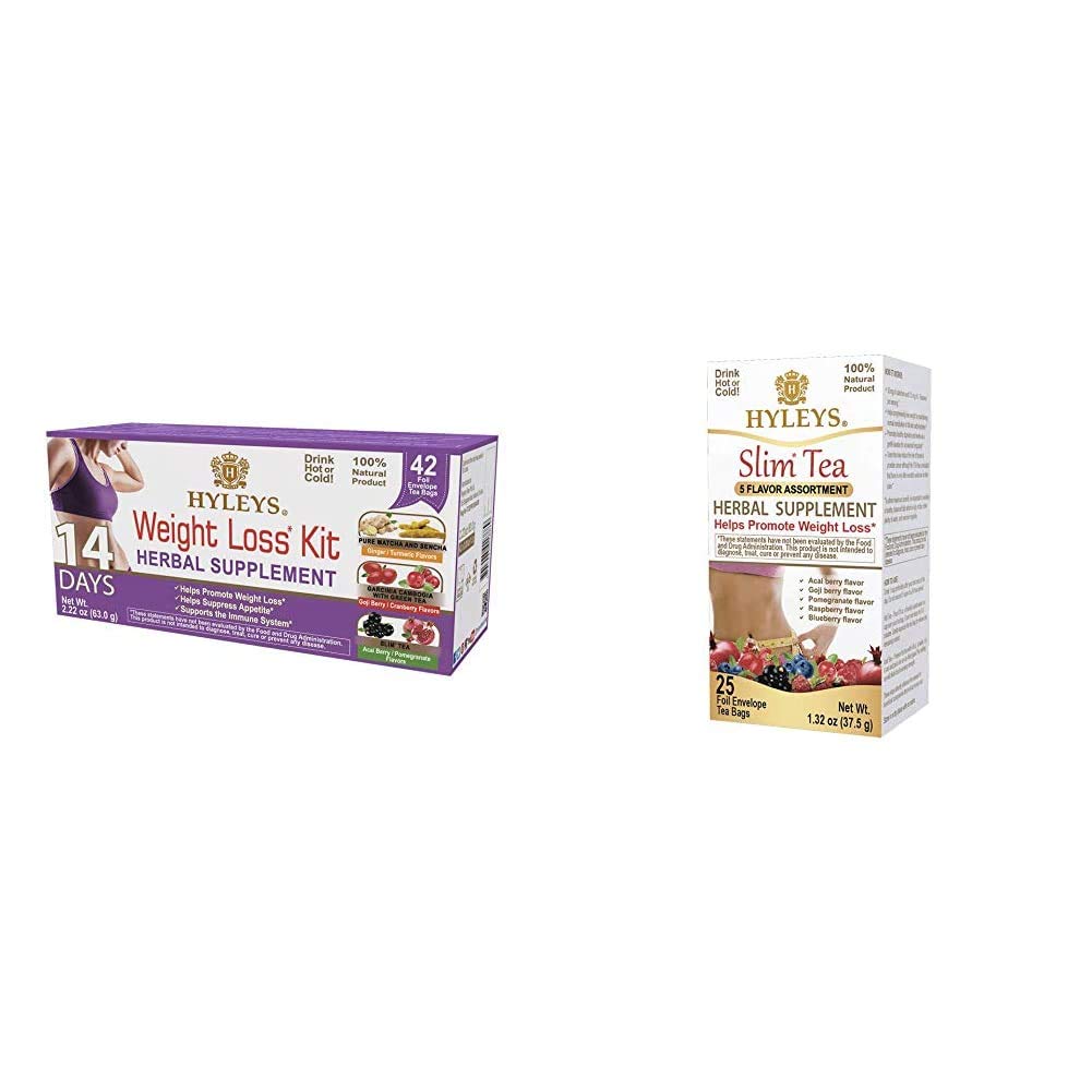 Hyleys 14 Jour Perte de poids Thé et thé mince 5 Assortiment de saveurs