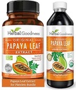 Extrait de la feuille de papaye pour plaquettes et enzymes de Papaya – 10X Capsules digestives et 15X Support de la plaquette liquide – Immune, Gut et santé digestive