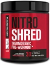 Jacked Factory NITROSURGE Shred Pre Workout Supplément - Energy Booster, Gains de force instantanés, Focus Sharp, Pompes puissantes - Nitric Oxide Booster & PreWorkout Powder - 30Sv, pastèque