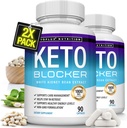 Toplux Keto Blocker Pills White Kidney Bean Extract - 1800 mg Ketose naturelle, soutenir le régime Keto, pour hommes femmes, 90 capsules, supplément
