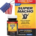 Super Macho, Vitamines haute puissance B et acides aminés, Carburant pour les hommes actifs d'aujourd'hui, Pas de caféine, Pas de sucre, Supplément alimentaire, Fabriqué aux États-Unis,50 Softgels
