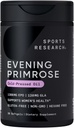 Sports Recherche Supplément Primrose de l'huile pressée froide - Softgels pour les femmes santé et la peau - sans gluten et sans OGM GLA - haute puissance 1300mg, 30 Compte