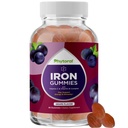 Gommies de fer multivitamines naturelles pour adultes - Vitamines de gommy adultes avec des vitamines complexes de fer et d'énergie Boost B - Supplément de gommy et accent sur la clarté mentale Multivitamine