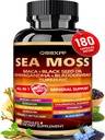 QBBXFF Sea Moss, Maca, Black Seed Oil,Ashwagandha, 180 Count