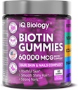 Gommies Biotin pour cheveux, peau et ongles - Vitamines de croissance des cheveux pour les femmes et les hommes - Supplément Gommy perte de cheveux avec Biotine Extra Strength (Vitamine B7), Collagène, Keratin & DHT Blocker, 60 ours à croquer