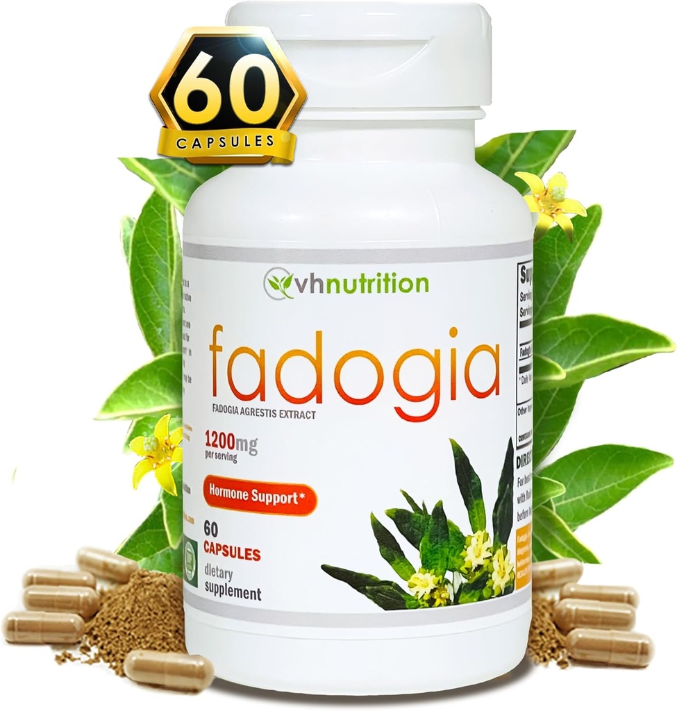 VH Nutrition FADOGIA AGRESTIS $ 1200mg Par Serving $ Soutien hormonal pour les hommes* $ Vitalité naturelle et boost énergétique $ soutient l'endurance physique et le bien-être global $ 60 Capsules