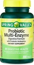 Probiotiques multienzymes de Spring Valley 200 comprimés