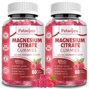 Magnésium Citrate Gummies de Magnésium Supplément pour les femmes de Magnésium Haute Absorption Supplément Magnésium de Magnésium de Vegan, non-OGM Magnésium Gummies de Magnésium de 120 framboises (Pack de 2)