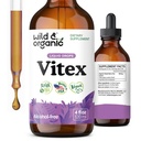 Teinture de Vitex sauvage et biologique - Supplément de Chasteberry de Vitex pour les femmes - Extrait de baies de Chaste Tree liquide pour une bonne humeur - gouttes d'herbe végétalienne, sans sucre et sans alcool - 4 fl oz