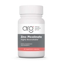 Groupe de recherche sur l'allergie Supplément de picolinate de zinc - Soutient une réponse immunitaire normale en santé, hautement biodisponible, bien absorbé, hypoallergénique, capsules végétariennes - 60 Compte