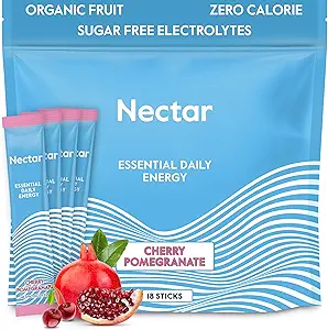 Booster d'énergie Nectar - Caféine biologique, B12 & Electrolytes - Sans sucre et sans calories – Café sain, boisson énergétique et substitut de soude – hydratation et supplément d'énergie (Cherry grenade 30 Pack)