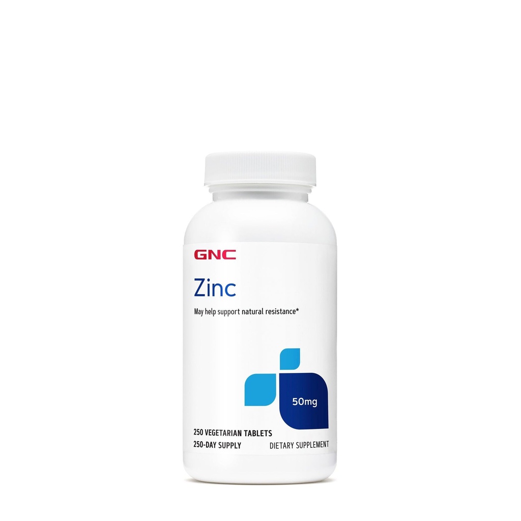 GNC Zinc 50mg Supplément, supporte la fonction immunitaire, 250 services