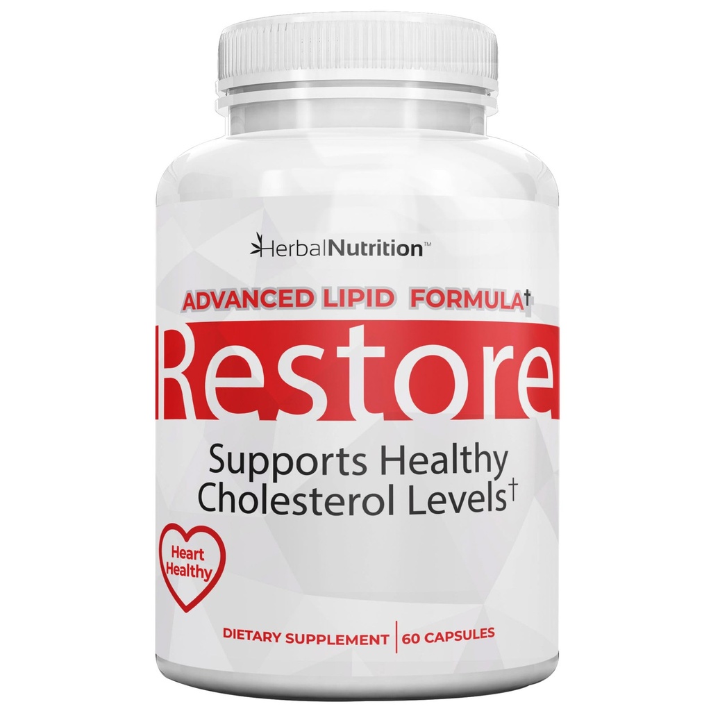 Restaurer - soutient le cholestérol sain, le riz rouge de levure, les graines de raisin, l'acide folique pour la lutte avancée contre les lipides, les bio-activités tout-naturelles, aider à promouvoir le cholestérol sain et une garantie de 90 jours (1)